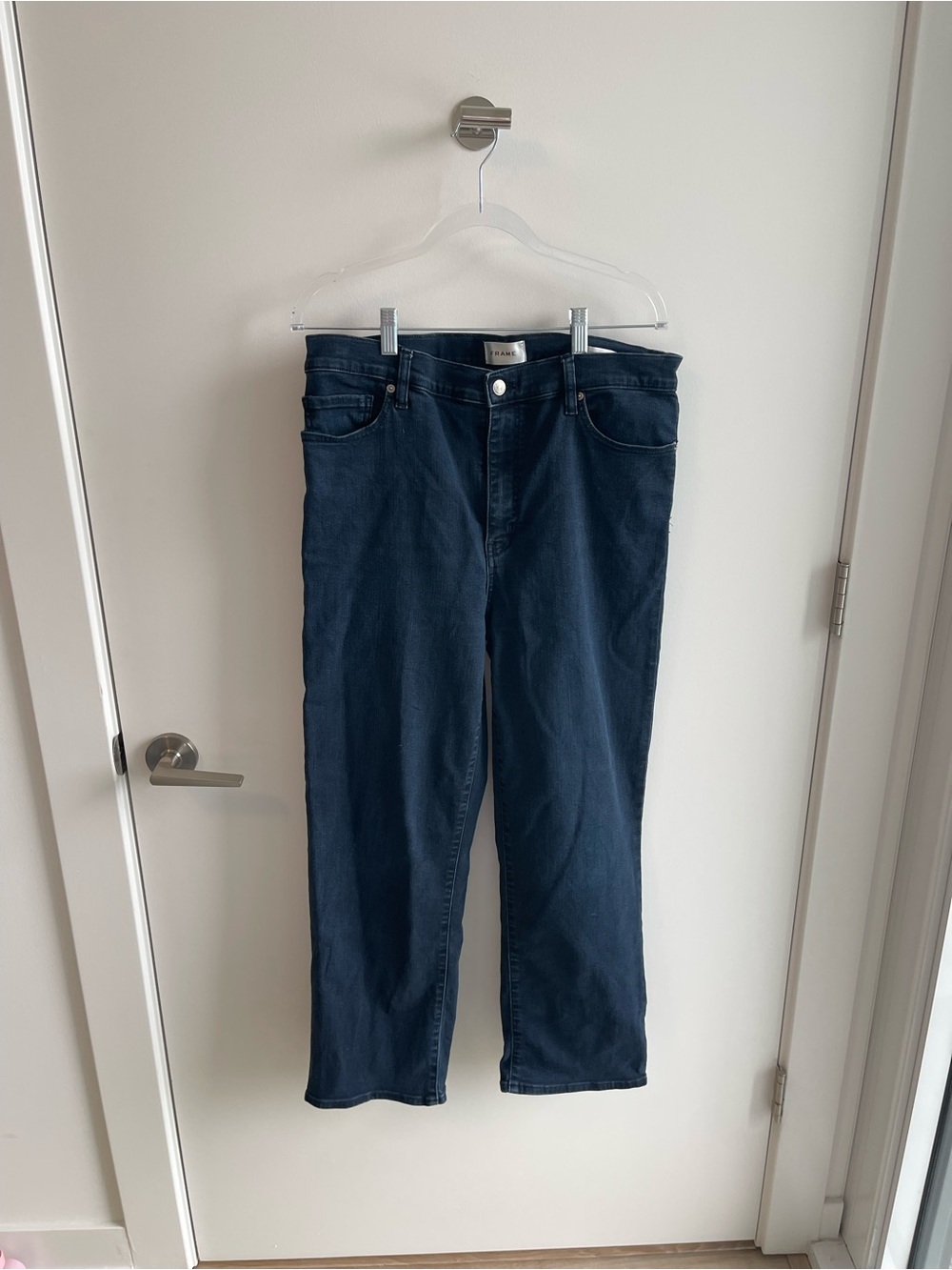 Frame Le Sleek Straight Dark Wash Jeans